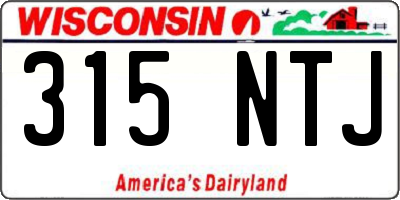 WI license plate 315NTJ