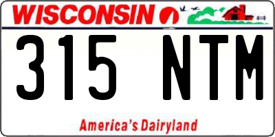 WI license plate 315NTM