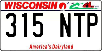 WI license plate 315NTP
