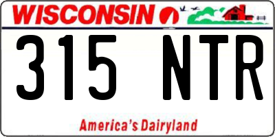 WI license plate 315NTR