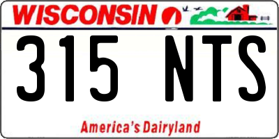 WI license plate 315NTS