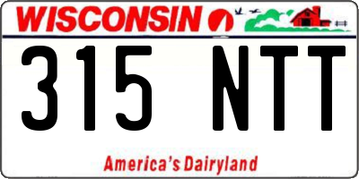 WI license plate 315NTT