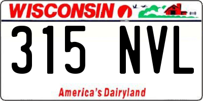 WI license plate 315NVL