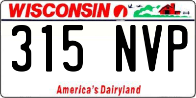 WI license plate 315NVP