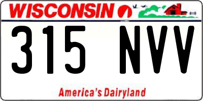 WI license plate 315NVV