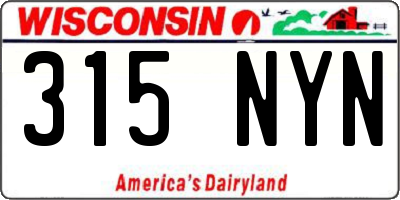 WI license plate 315NYN