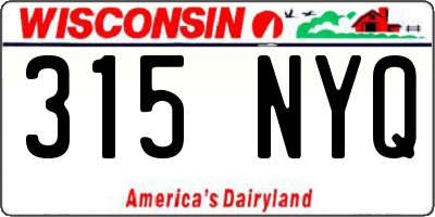 WI license plate 315NYQ