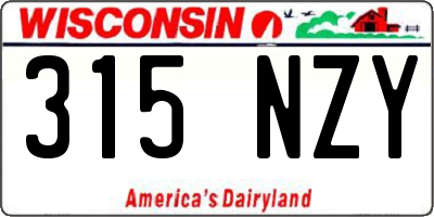 WI license plate 315NZY