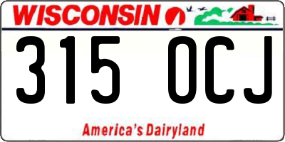 WI license plate 315OCJ