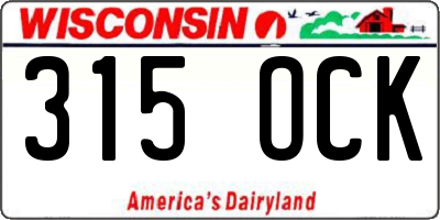WI license plate 315OCK