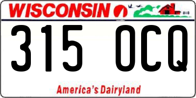 WI license plate 315OCQ