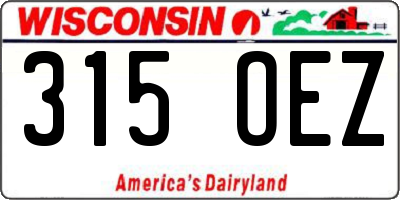 WI license plate 315OEZ