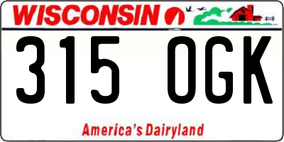 WI license plate 315OGK