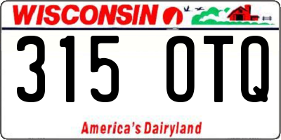 WI license plate 315OTQ