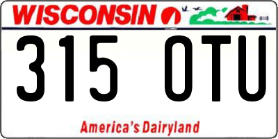 WI license plate 315OTU