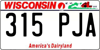 WI license plate 315PJA