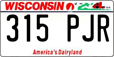 WI license plate 315PJR