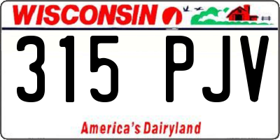 WI license plate 315PJV