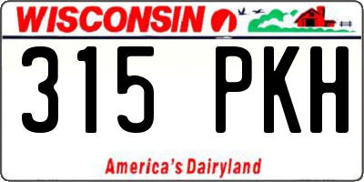 WI license plate 315PKH