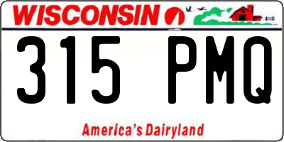 WI license plate 315PMQ
