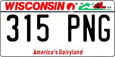 WI license plate 315PNG