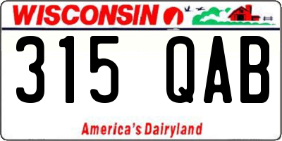 WI license plate 315QAB
