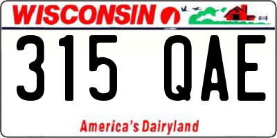 WI license plate 315QAE