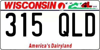 WI license plate 315QLD