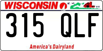 WI license plate 315QLF