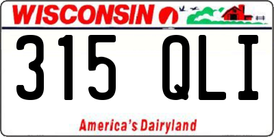 WI license plate 315QLI