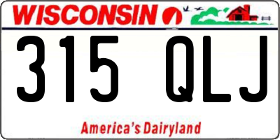 WI license plate 315QLJ