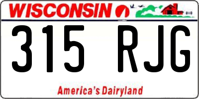 WI license plate 315RJG