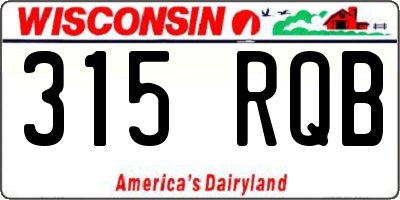 WI license plate 315RQB