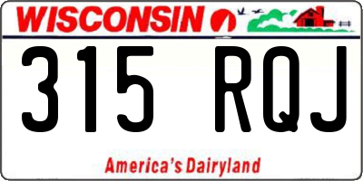 WI license plate 315RQJ