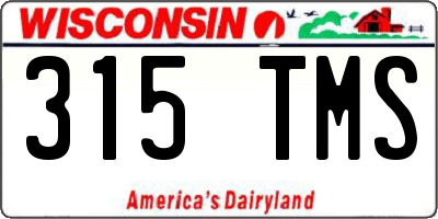 WI license plate 315TMS