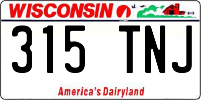 WI license plate 315TNJ