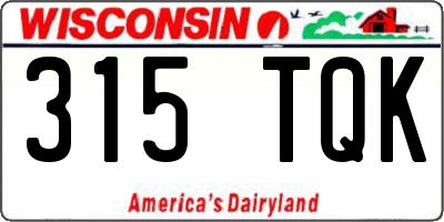 WI license plate 315TQK