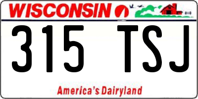 WI license plate 315TSJ