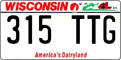 WI license plate 315TTG