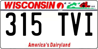 WI license plate 315TVI