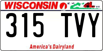WI license plate 315TVY