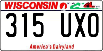 WI license plate 315UXO