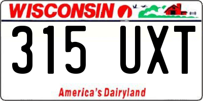 WI license plate 315UXT