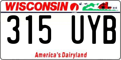 WI license plate 315UYB
