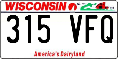 WI license plate 315VFQ
