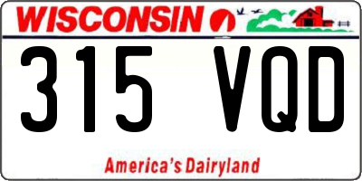 WI license plate 315VQD