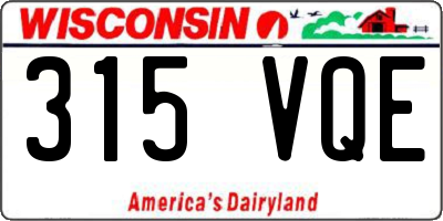 WI license plate 315VQE
