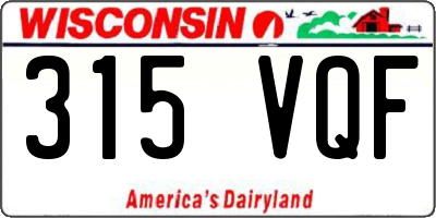 WI license plate 315VQF