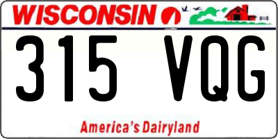 WI license plate 315VQG