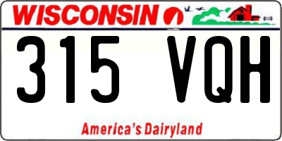 WI license plate 315VQH